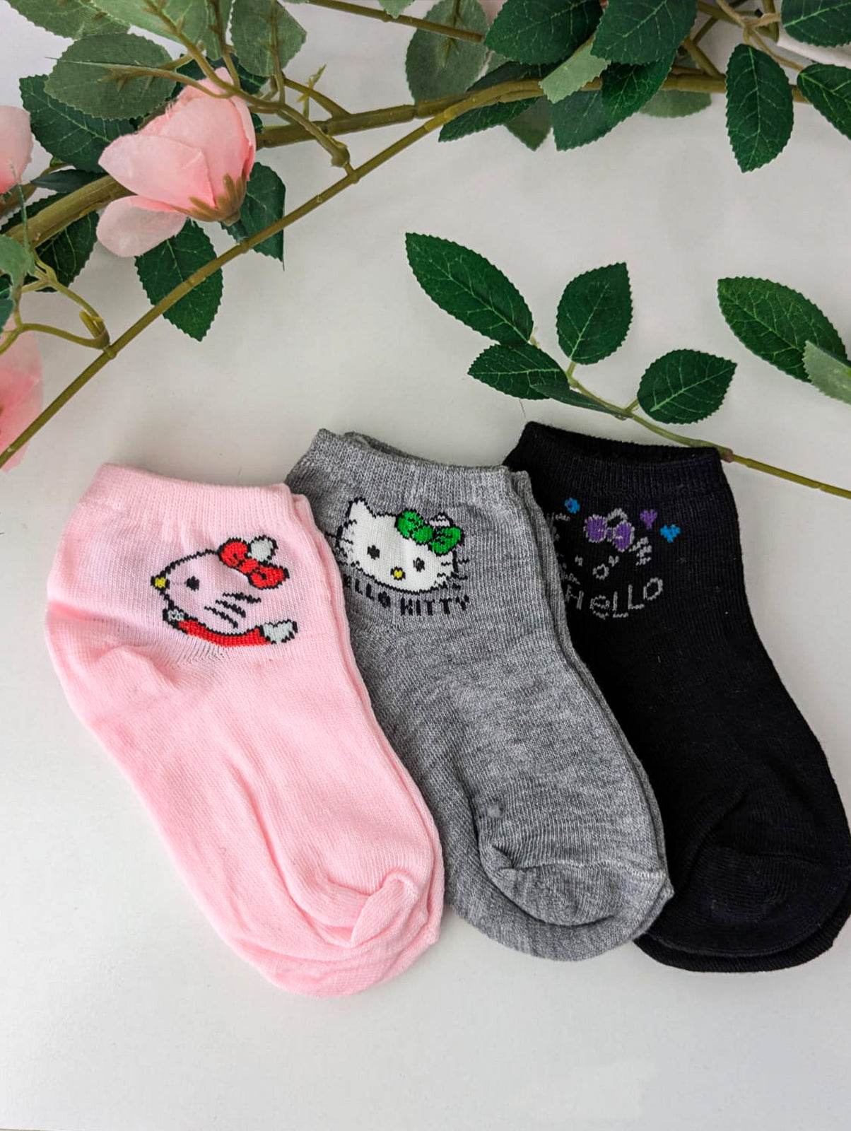 teddy bear & Hello Kitty Ankle Socks for boys & Girls - IRRAKIDS