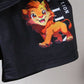 Ensemble de t-shirt à manches courtes à motif de lion de dessin animé pour petits garçons