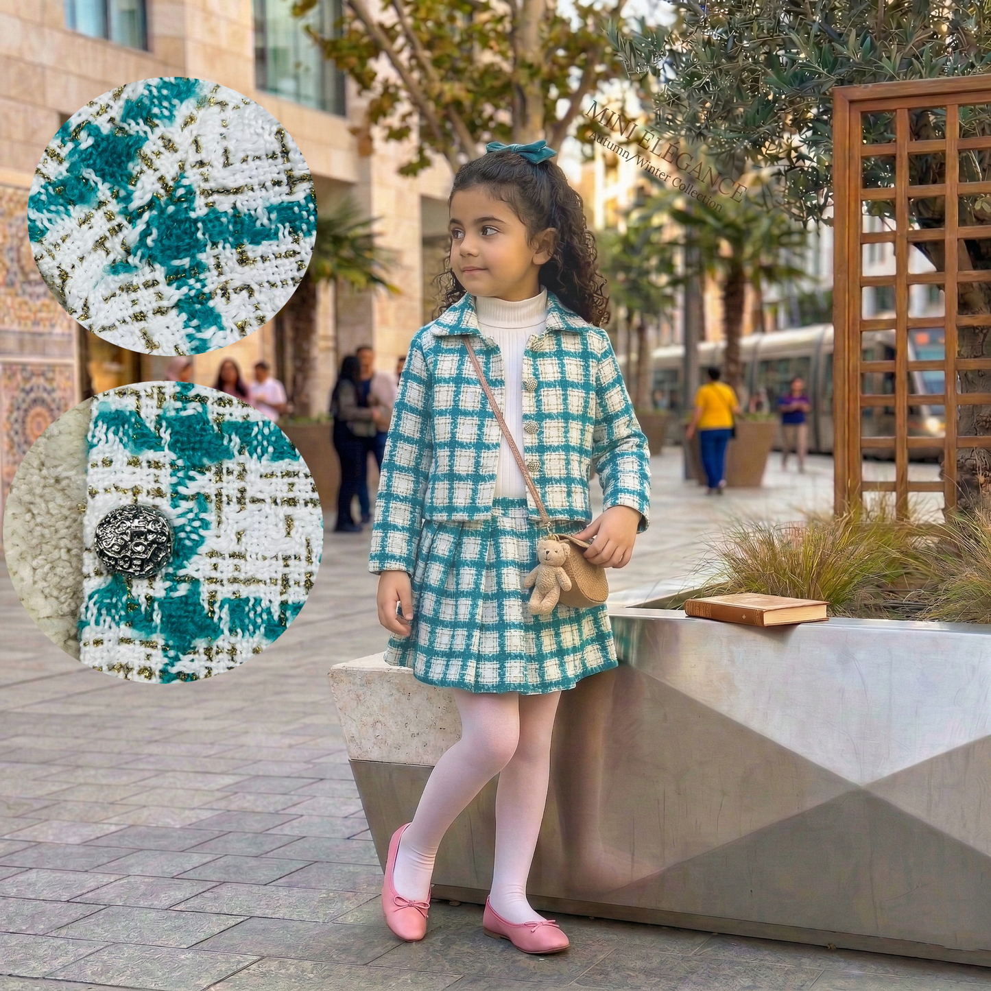 Classic Plaid Charm 3-Piece Outfit Set 2