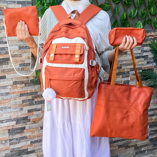 🎒 مجموعة حقيبة ظهر مدرسية متعددة الوظائف 5 في 1 - أنيقة وعملية