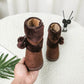 2022 New Winter Furry Boots with Cute Hairball School Warm Fur Shoes - IRRAKIDS
