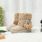 2022 New Winter Furry Boots with Cute Hairball School Warm Fur Shoes - IRRAKIDS